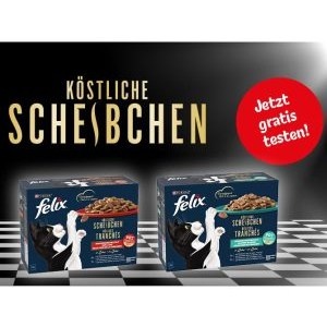 Felix Köstliche Scheibchen Katzenfutter gratis testen (kostenloser Versand)