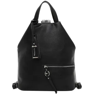 Rucksack TAMARIS "Rucksack TAS Nele", Damen, Gr. B/H/T: 34cm x 32cm x 20cm, schwarz (schwarz 100), Obermaterial: 60% Polyurethan PU. 40% Polyester PES., Rucksäcke Rucksack