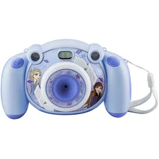 Ekids - Eiskönigin Kinderkamera mit Foto- und Videofunktion | 2 MP Kinderfreundliche Digitalkamera mit Aufklebern und Bearbeitungsfunktionen für Mädchen ab 3 Jahren