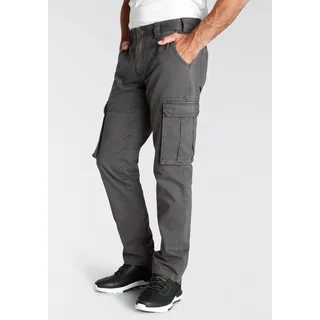 Cargohose MAN'S WORLD, Herren, Gr. 44, N-Gr, grau, Obermaterial: 100% Baumwolle, unifarben, bequem lang, Hosen Cargohose, mit aufgesetzten Taschen, Topseller