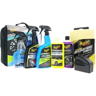 Meguiar's Deluxe Car Care Kit V2 – Ultimate Wash & Wax, Hybrid-Keramik-Sprühwachs, Perfect Clarity Glasreiniger, Endurance Reifengel & Mehr