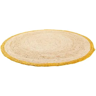 Wanderlust Juteteppich rund, braun, D120x1 cm , Gelb, Naturfarben , Naturmaterialen , Rund , 120x120 cm , Teppiche und Böden, Teppiche