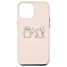 Hülle für iPhone 14 Pro Max Pinguin und Capybara und Messer