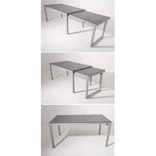 Gardissimo FARO Keramik Ausziehtisch Gartentisch 160-260x90cm silber