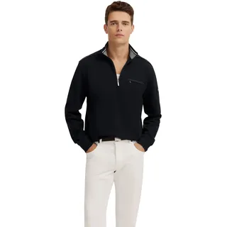 bugatti Herren Sweatshirt Troyer Brusttasche Baumwolle