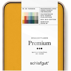 Bild Premium Baumwolle 180 x 200 - 200 x 220 cm yellow deep