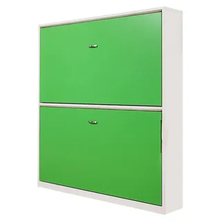 Doppelbett Platzsparend Betten Etagen Bett Schrank Betten Hochbett Wandbett Neu - Grün