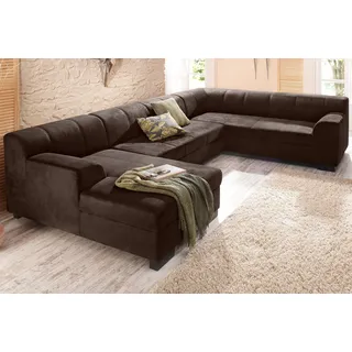 Home Affaire Wohnlandschaft Mikrofaser U-Form 320 cm Braun