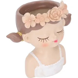 Mädchen Blumentopf,Mädchen Übertopf,Gesicht Blumentopf,Gesicht Übertopf,Kopf Übertopf,Pflanzentopf