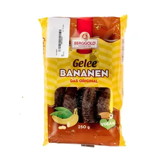 Berggold Gelee Bananen Schokoliert 250 g