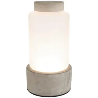 Zuiver Vase , Weiß, Hellgrau , Glas, Stein , zylindrisch , 30 cm , zum Stellen , Dekoration, Vasen, Glasvasen