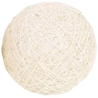 BESPORTBLE Rattan Kugel Lampenschirm Für Hängelampe Und Tischlampe – Gewebter Korb Lampenschirm in Vintage Weiß - Ideal Für Schlafzimmer Deko Und Als Ersatzschirm Für Kronleuchter lampe