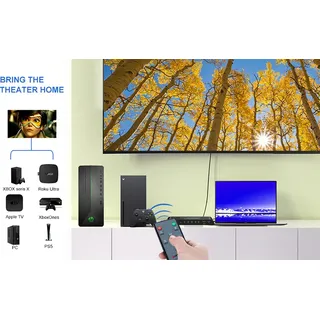 INF 4K HDMI-Umschalter 4 in 1 aus – Schwarz - Schwarz
