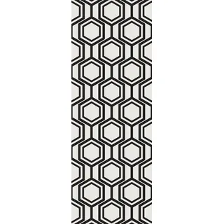 queence Vinyltapete »Kaja« Farbverlauf   abstrakt   bedruckt   gemustert glatt 90x250cm, selbstklebend, kinderleichte Anbringung,, Sticker, schwarz