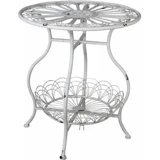 Gartentisch Weiss Eisentisch Shabby Beistelltisch Balkontisch Terrassentisch