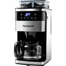 Bild von Kaffeemaschine mit Mahlwerk »HCMG105015SD«, 1,5 l Kaffeekanne, Papierfilter, 1x4, mit LCD Display und Timer, silberfarben