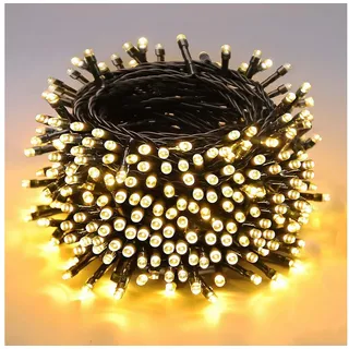 salcar LED Lichterkette Außen USB, 2M 20LED Christbaumbeleuchtung Außen, Wasserdicht Lichterkette für Innen Außen, Weihnachtsbaum, Garten, Partys, Warmweiß