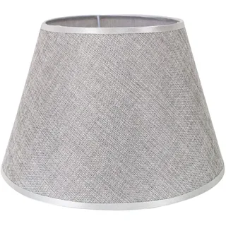 DULEE 8.7 Zoll Lampenschirm E27 E14 Glühbirne Schraube Handgefertigter Stoff Tischlampenschirm für Stehlampe, Tischlampe, Nachttischlampe (Oben)15cm x (Höhe)17cm x (Unten)22cm,Grau