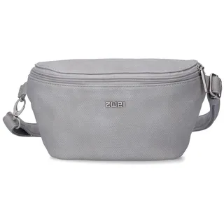 Zwei Damen Hip Bag Mademoiselle.M MH4 Bauchtasche 25 cm 1 Liter aus hochwertigem Kunstleder, Crossbody Bag wasserabweisend, 3-in-1 Bequeme Brusttasche, Gürteltasche & Hüfttasche (Canvas-Grey)