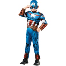 Bild Rubie's 640833M Captain America Kostüm, boys, blau, M