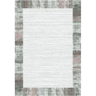 Novel Webteppich , Grau, Rosa, Silberfarben , Textil , Bordüre , rechteckig , 133x195 cm , Oeko-Tex® Standard 100 , für Fußbodenheizung geeignet , Teppiche Und Böden, Teppiche, Webteppiche