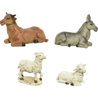 Weihnachtsdeko Tiere stehend/liegend natur