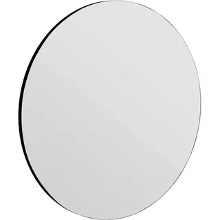 Spiegel Dperell, Spiegel mit Rahmen, Wanddekorationsartikel, Spiegeldekoration, 70x2h70 cm, Schwarz - Schwarz