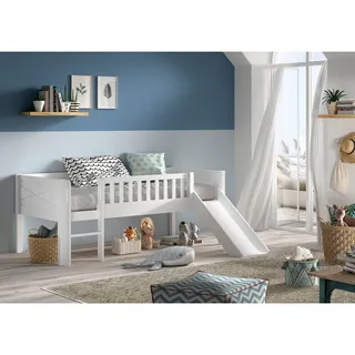 Vipack Spielbett Scott 90 x 200 cm Kiefer massiv weiß lackiert