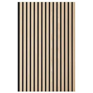 Akustikpaneele Holz | je 120x56cm - 1,366 m2 - | Echtholz-Furnier (Eiche) & Akustik-Filz (Schwarz) | Wandverkleidung, Geräuschunterdrückung, Schalldämmung, Akustikpaneel