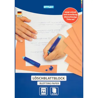 Stylex Löschblattblock Löschblätter A4 Weiß