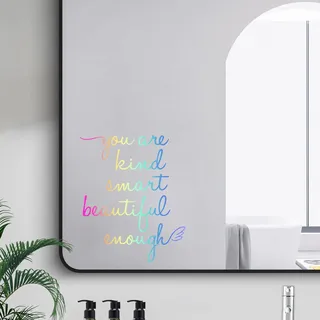 JINGIHE Motivations Wandaufkleber Vinyl Wandtattoo Badezimmer für Spiegel