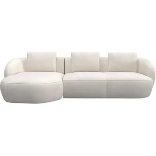 flexlux »Torino, rund, L-Form, Sofa-Ecke mit Recamiere, Longchair-Sofa« Modernes, organisches Sofa-Design, Kaltschaum, Wellenunterfederung,