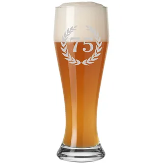 LUXENTU Weizenglas Weißbierglas 0,5 Liter - 75. Jubiläum