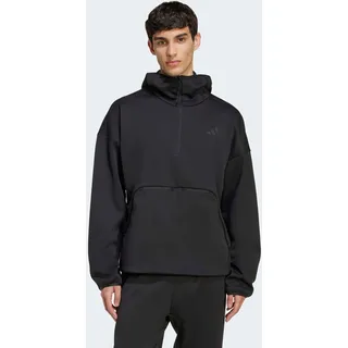 Kapuzensweatshirt ADIDAS SPORTSWEAR "CITY TECH SOFTSHELL MIT REISSVERSCHLUSS BIS ZUR BRUST", Herren, Gr. XL, schwarz, Obermaterial: 100% Polyester, angesetztes Bündchen, Sweatshirts Kapuzensweatshirt