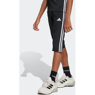 Trainingshose ADIDAS PERFORMANCE "TIRO 25 ESSENTIALS KIDS, GEWEBT", Kinder, Gr. 164, N-Gr, schwarz-weiß (schwarz, weiß,), Obermaterial: 100% Polyester, 3/4-Länge, Hosen Trainingshose