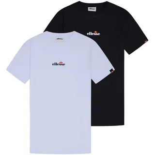 T-Shirt ELLESSE "T-Shirt OLLIO 2 TEE 2er Pack", Herren, Gr. M, bunt (schwarz, weiß), Obermaterial: 100% Baumwolle CO., Shirts T-Shirt