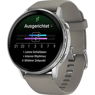 Venu 4 45 mm Schwarz/Schiefergrau Silikon Armband Grau
