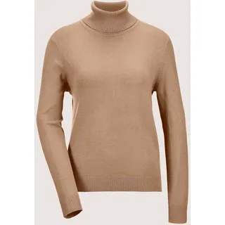 MADELEINE "Strickpullover Schmaler Feinstrickpullover" Feinstrick, caramel