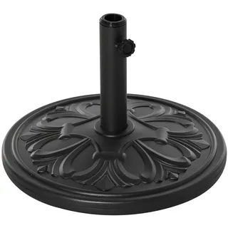 Outsunny Schirmständer 13 kg Kunststoff + Zement Ø 48 x 34 cm Schwarz