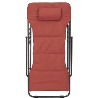 HOME DECO FACTORY, HDO2052, klappbarer Liegestuhl aus Korfu-Terrakotta – ergonomischer Komfort, Elegantes Design, ideal für Garten, Terrasse oder Strand – Größe: 82 x 93 x 56 cm, Farbe: Terrakotta