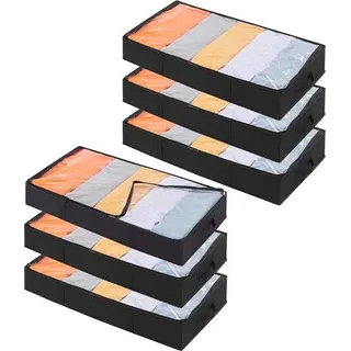 Unterbettbox 65L Schwarz mit Deckel und Griff