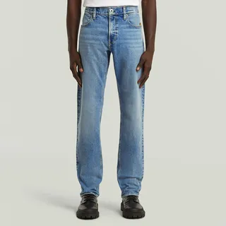 G-STAR Straight-Jeans "Mosa Straight" mit hellen Nähten, faded sea point blau