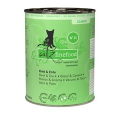 24x400g Catz Finefood Hrană umedă pisici - Vită & raţă