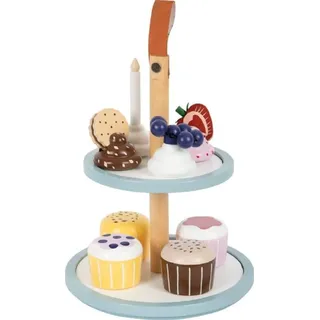 Small Foot Company small Foot Cupcake Etagere Tasty aus Holz, Zubehör für die Kinderküche und Kaufladen, für Kinder ab 3 Jahren, 12434, Weiß