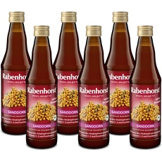 RABENHORST Sanddorn Muttersaft BIO 6er Pack (6 x 330 ml) - 100% purer Sanddorn-Direktsaft aus erster Pressung