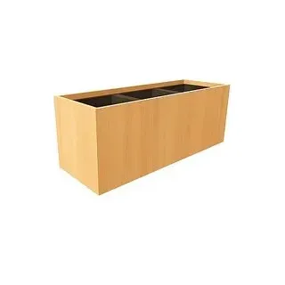 fm Pflanzkübel Plant Holz buche rechteckig 106,2 x 40,0 cm, 1 St.