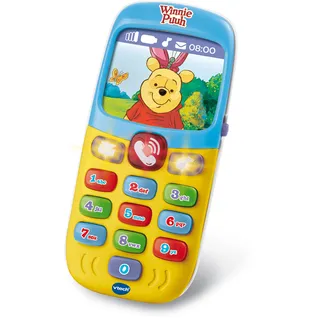 VTech Winnie Puuh Lernhandy – Mit den Originalstimmen von Winnie Puuh und seinen Freunden sowie spannenden Lernspielen – Für Kinder von 9-36 Monaten