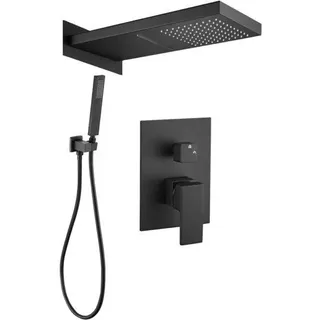 WEBO Inbau-Blackline Duschsystem „Blackline“ Matt Schwarz