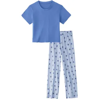 Buffalo Pyjama, (Packung, 2 tlg., 1 Stück), Hose in weiter Form mit Lollis bedruckt Buffalo blau / gemustert