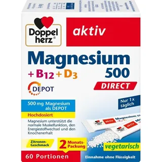 Queisser Magnesium 500 + B12 + D3 Depot Beutel 60 St.